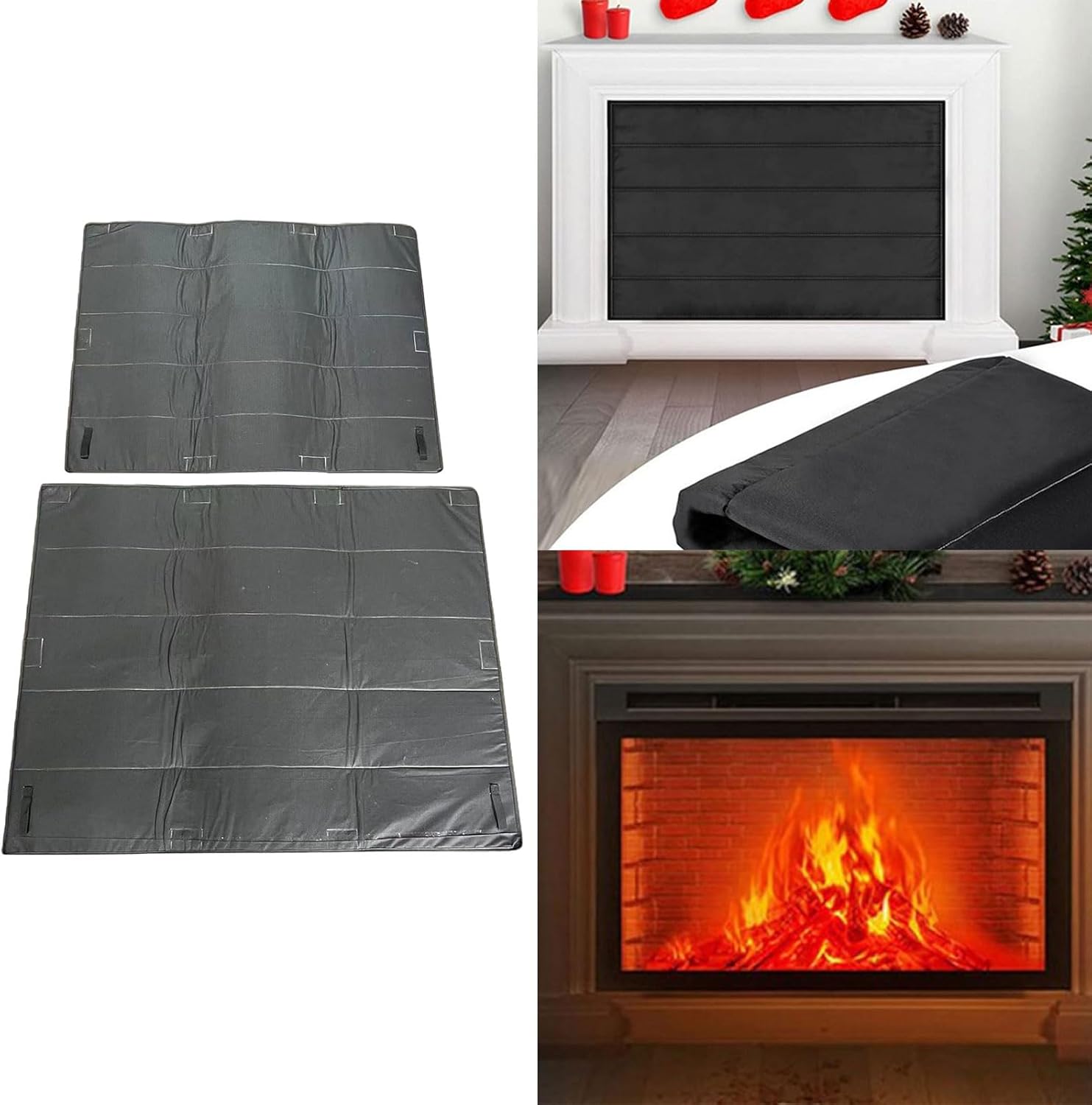 Fireplace Covers, Fireplaces Blanket-Fireplaces Draft Stoppers for Save Energy-Fireplaces Stops Overnight Heat Loss