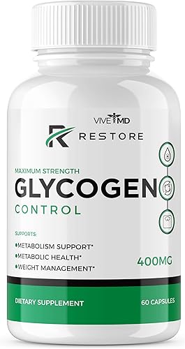 Restore el control del glucógeno - Fórmula avanzada para la salud metabólica, la salud del corazón y el bienestar general - 60 cápsulas (paquete de