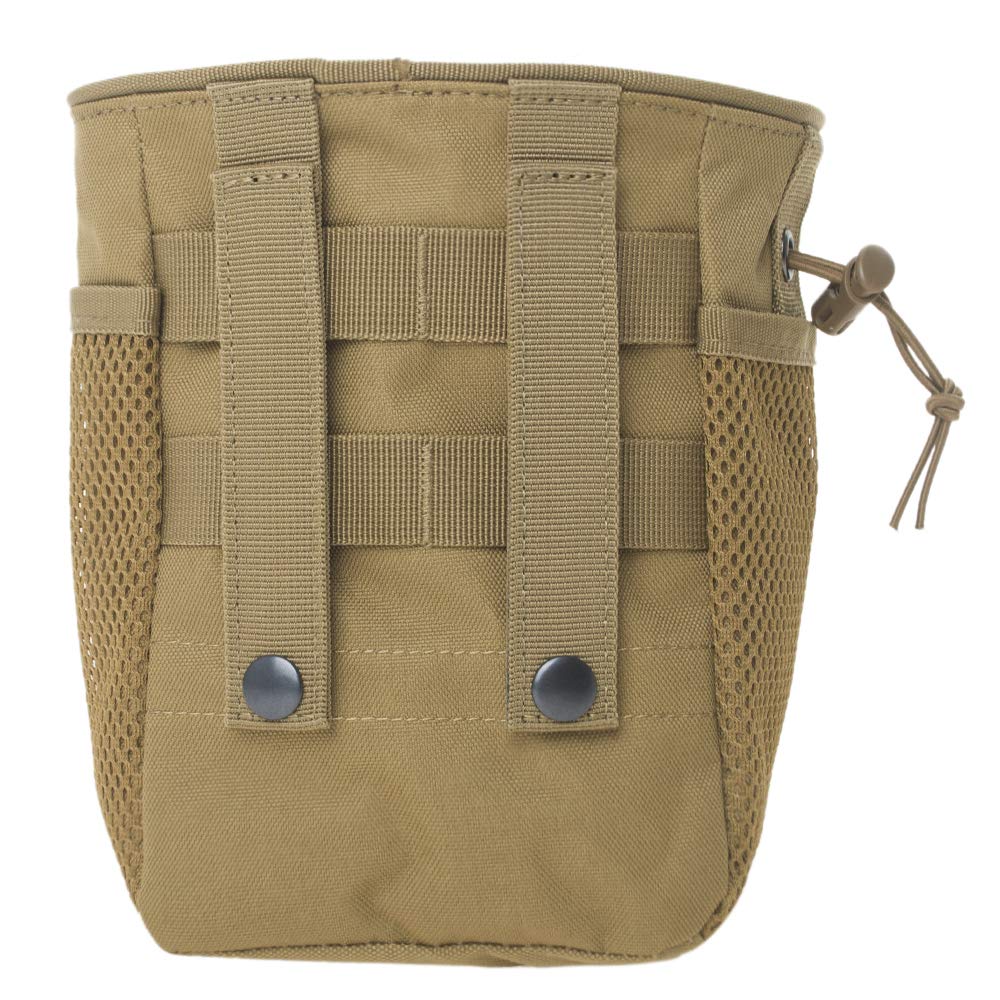 TOPTIE Tactical Molle Dump Pouch Multicam Mag Magazine Dump Bundle, Roll Up Drawstring Ammo Holder, Adjustable Belt Utility Fanny Hip Holster Bag-CP