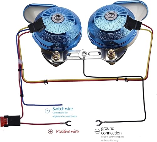Miniatura 6 de FARBIN Bocina de sonido variable súper fuerte, bocina de tren de 3 sonidos de 130 db, tono alto y bajo, para camiones, tren de barco, bocina de