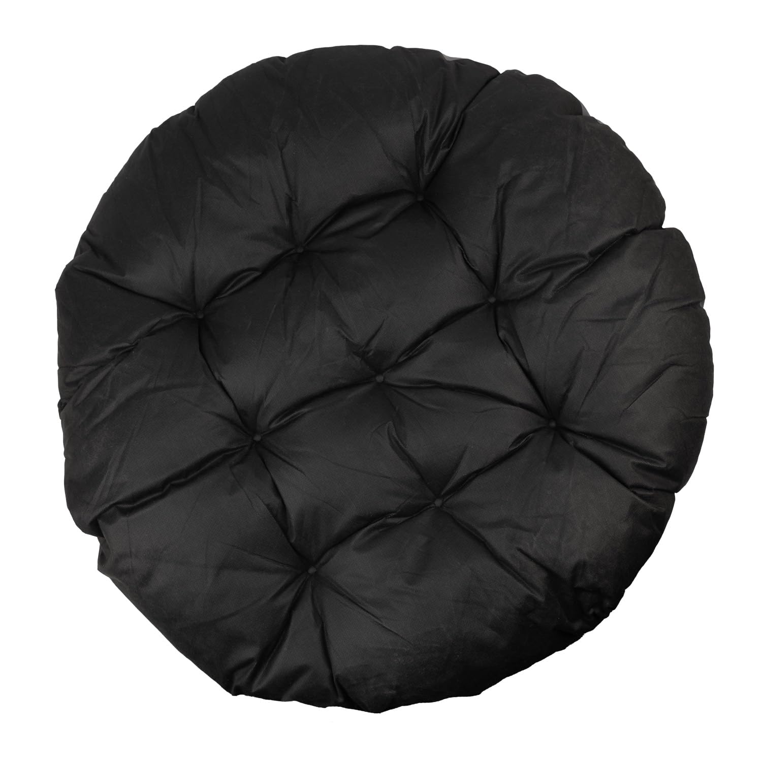 Green Blue GB243 GR Rundes Gartenkissen, 110 cm, für Storchennest, Kokon und Papasan-Sessel, grau, Dicke 13–15 cm, gesteppt, Füllung: Silikonkügelchen (Kokon ist Nicht im Lieferumfang enthalten)