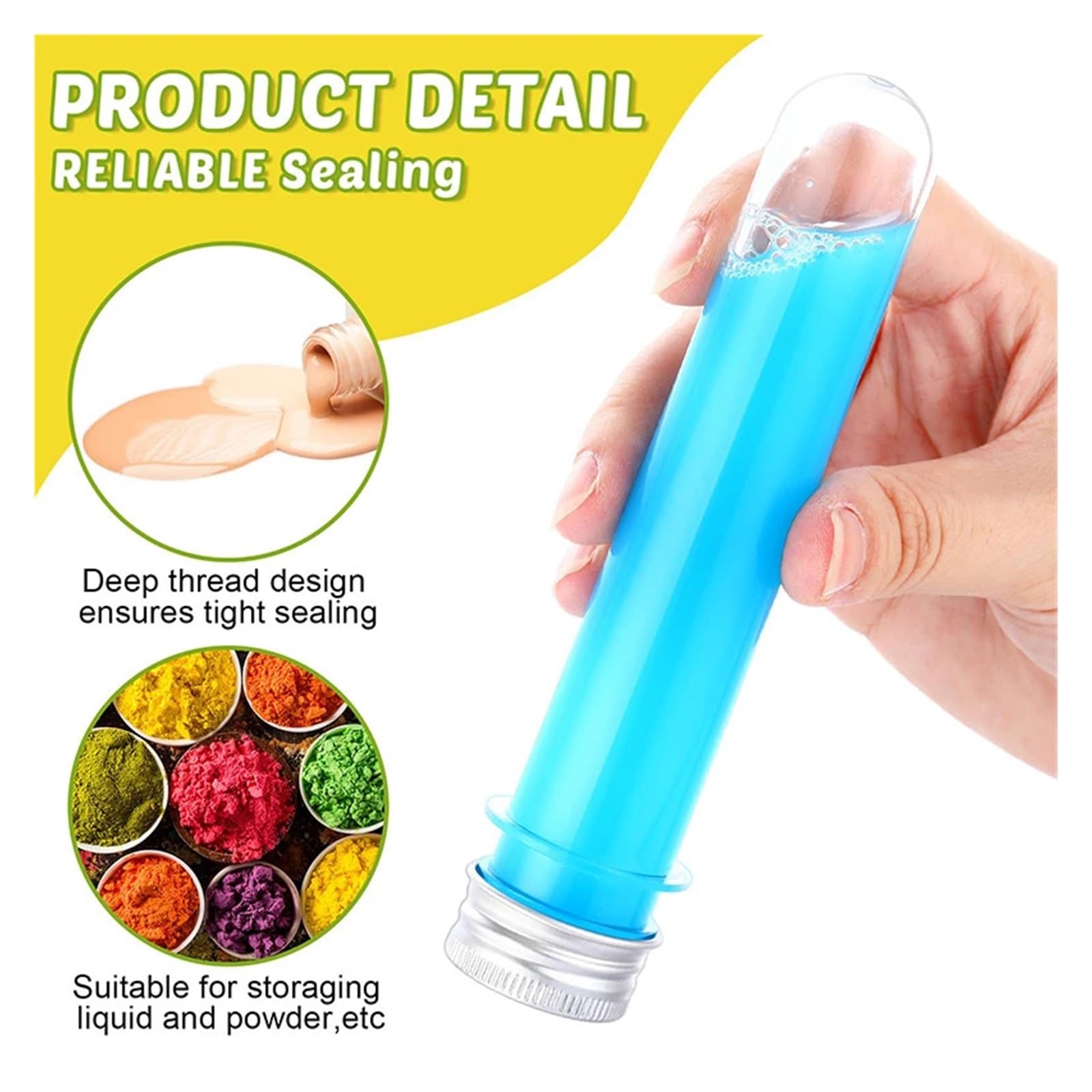 yingyingjia 30 szt. naukowych probówek testowych 40 ml 23x140 mm przezroczyste plastikowe probówki gumball cukierki tubki do fiolek soli do kąpieli
