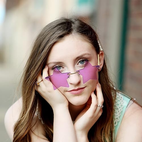Miniatura 2 de JFTOWN Gafas de sol de estrella sin montura para el día de San Valentín, día de San Patricio, Pascua, 4 de julio, Navidad