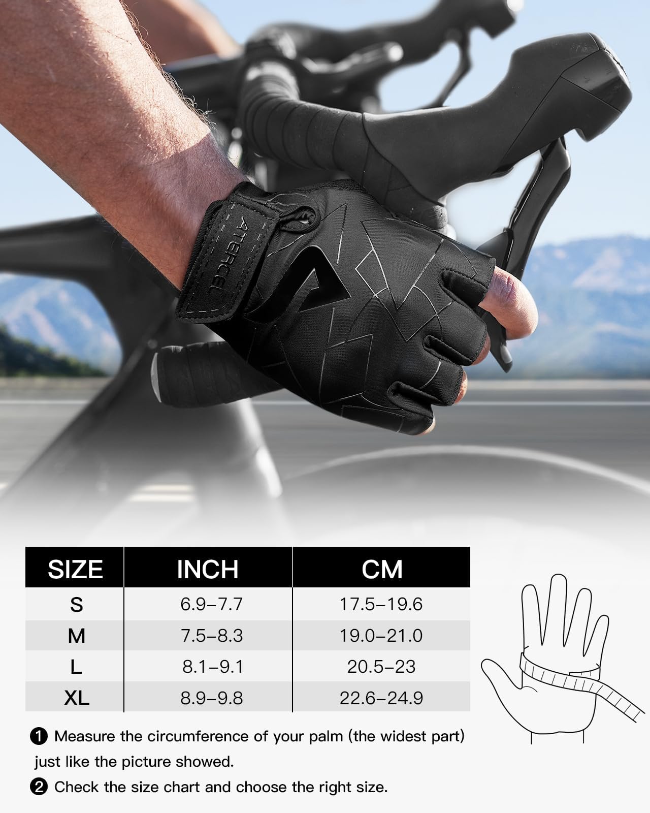 ATERCEL Gants de cyclisme pour homme et femme VTT entraînement haltérophilie plein air
