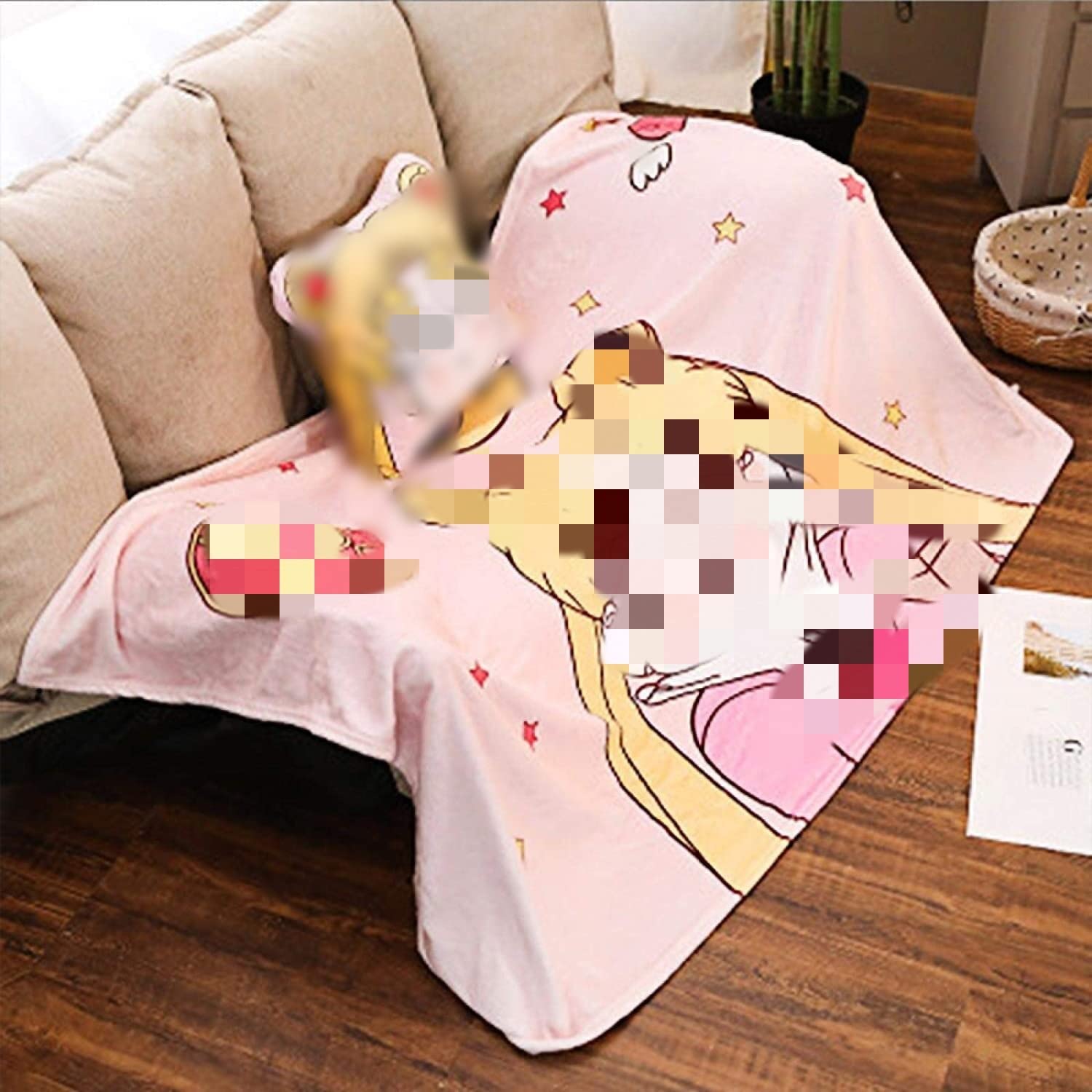 OIFAODAO Blanket pillow, 2 In 1 Cushion Throw Pillows,travel pillow blanket, in,Cute Plush Blanket Girl