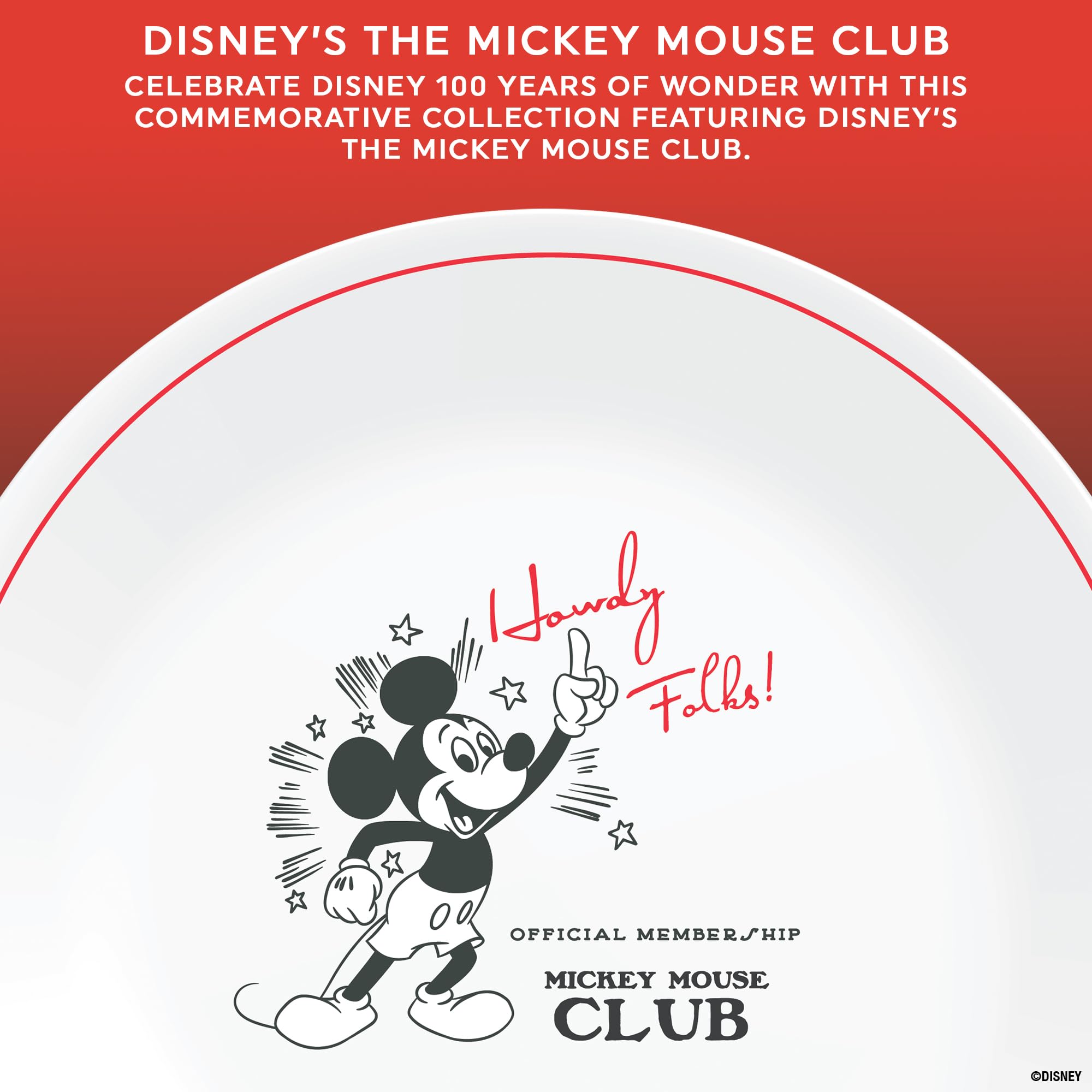 Amazon.com: Corelle Vitrelle Micky Mouse 4-PC Appetizer Plates Set