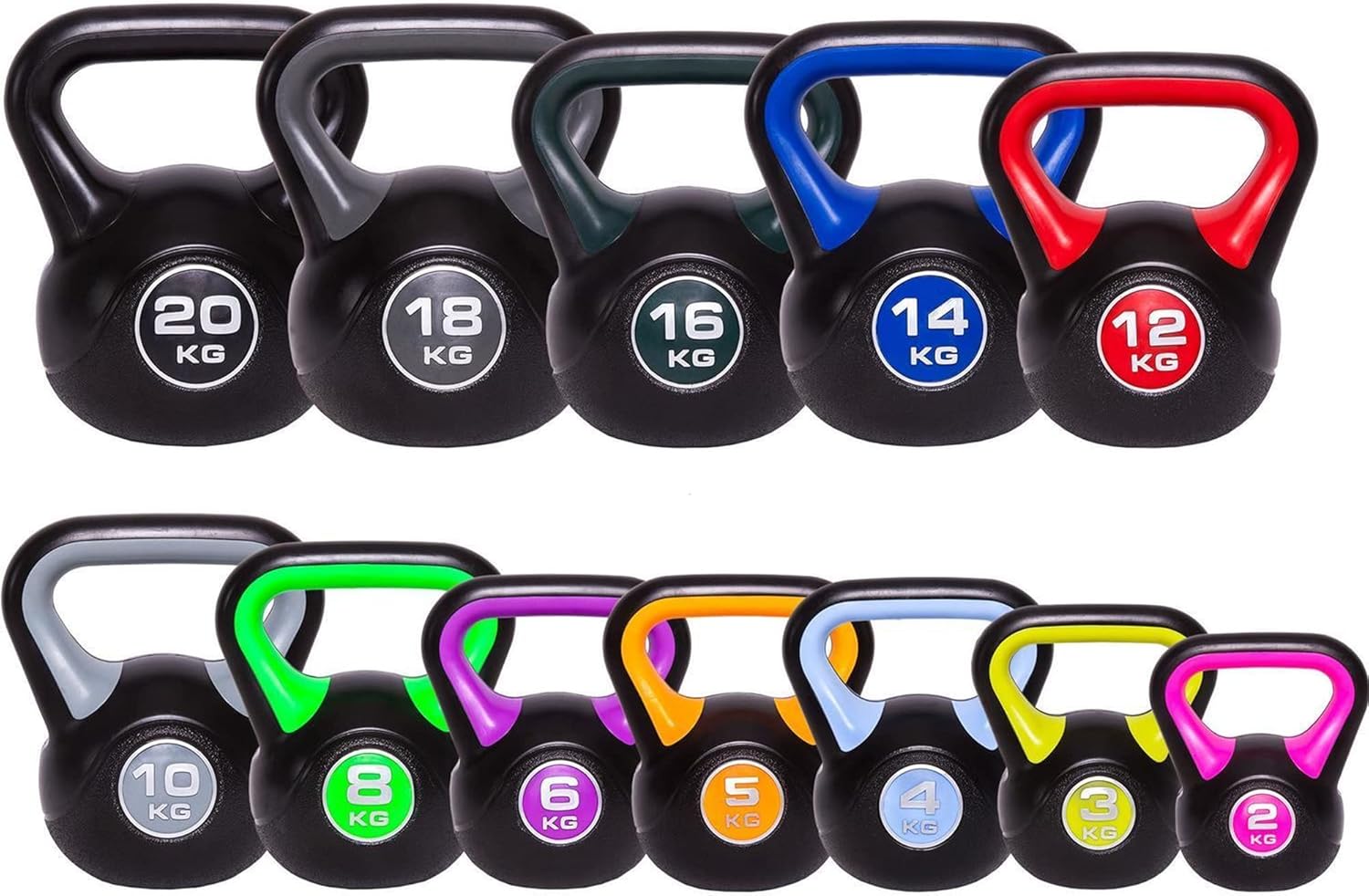 C.P.Sports Kettlebell Kugelhantel Vinyl Handgewicht Gymnastik, Kettle