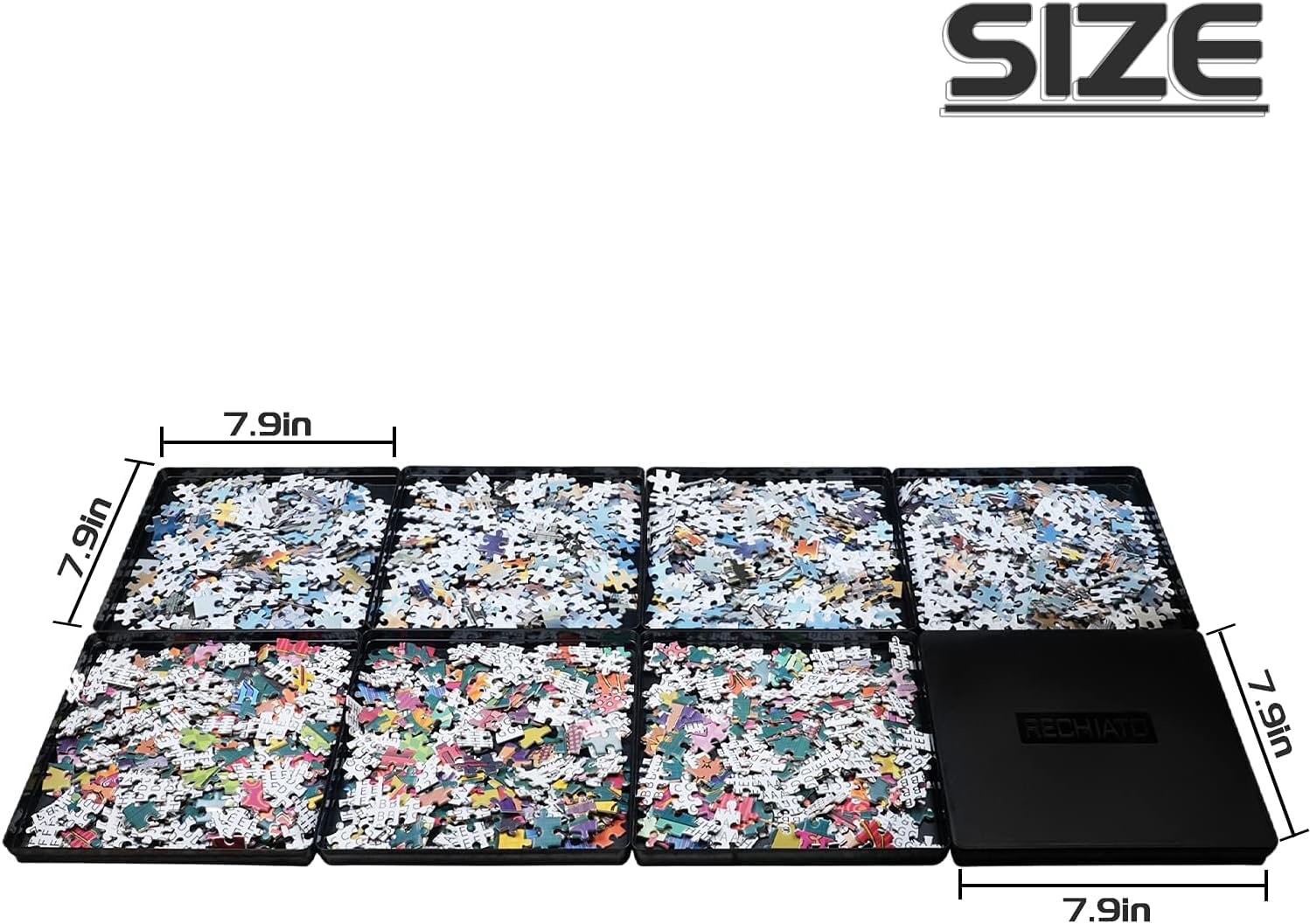 8 Sorting Trays with Lid 8x8 Premium Puzzle Trays for Lovers Up to 1000-1500 Pieces, Convenient Tool-01
