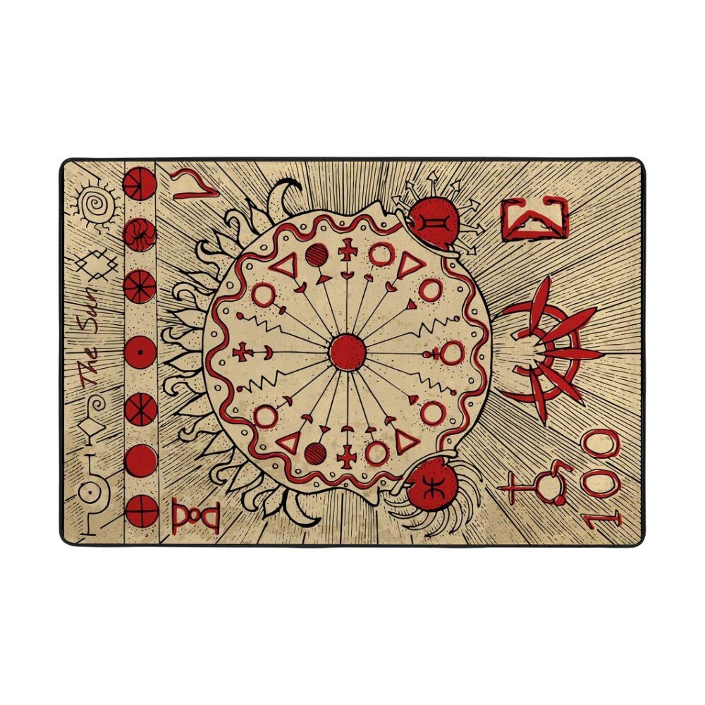 Tapis tarot soleil vintage pour créer un coin lecture mystique dans votre salon