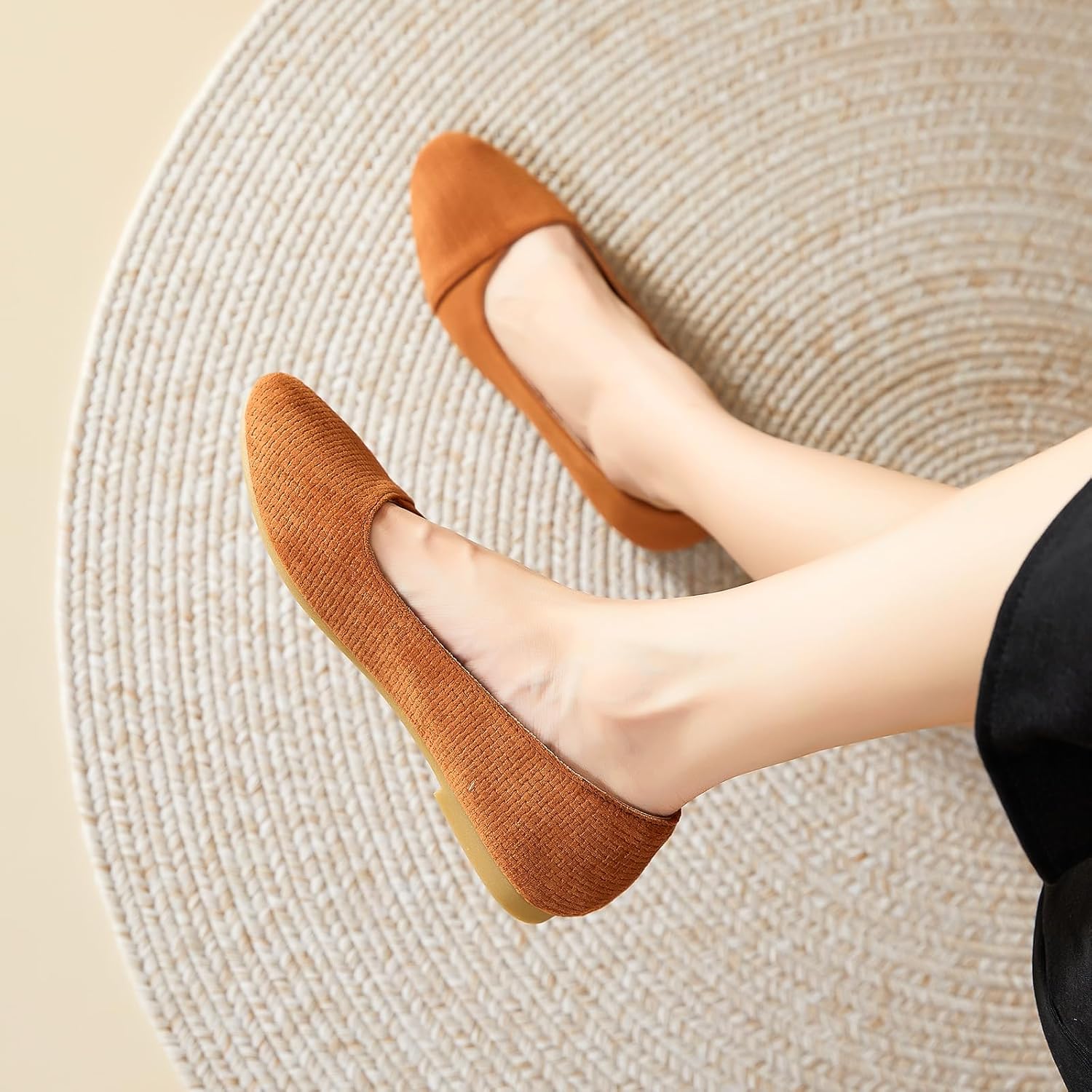 hash bubbie Women's Flats Shoes Black Ballet Flats Dress Shoes for Women Slip on Comfortable Dressy Loafers - Image 6