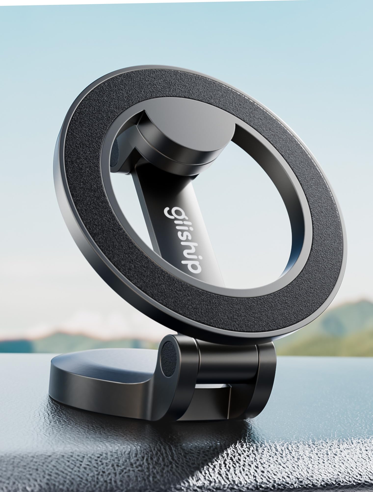 for MagSafe Car Mount, [42 Strong Magnet & 360° Rotation] Ultra Magnetic Car Phone Holder, Magnetic Phone Holder for Car Mag Safe Car Mount Fit for iPhone 16/16 Pro Max 15 14 13 & MagSafe Case, Black