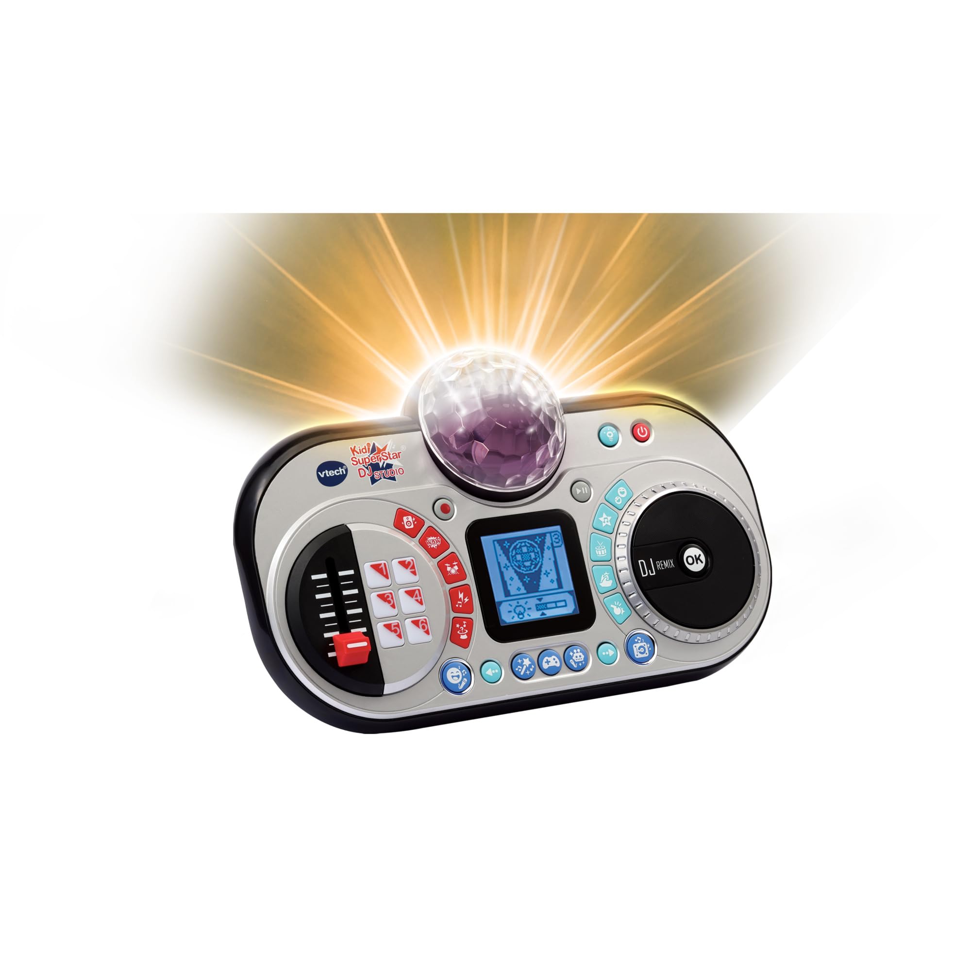 VTech Kidi Super Star DJ Studio Black – 10 en 1 Juguete Karaoke con micrófono, Mesa de Mezclas extraíble y Muchos Efectos para editar la música – para niños de 6 a 12 años