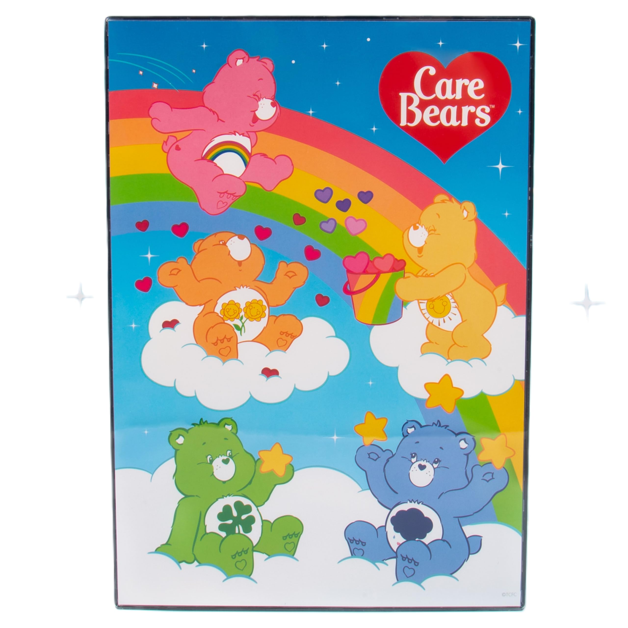 Fizz Creations Care Bears Poster Light, USB Powered with Included Cable, Free Standing or Wall Mountable Poster Mood Light A4 Size. Night Light Officially Licensed Care Bears Merchandise.