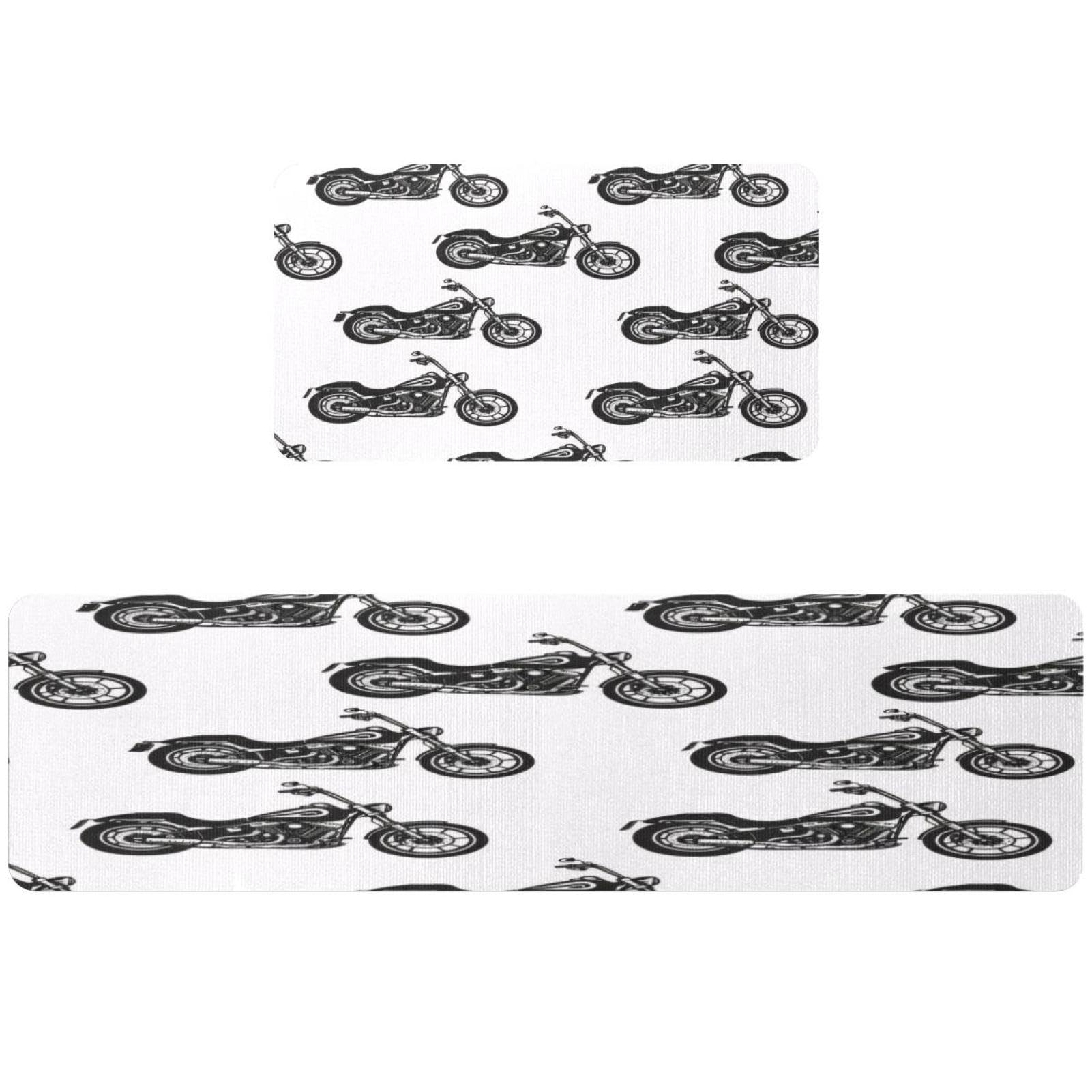 Tapis de cuisine noirs antidérapants lot de 2 lavables pour buanderie