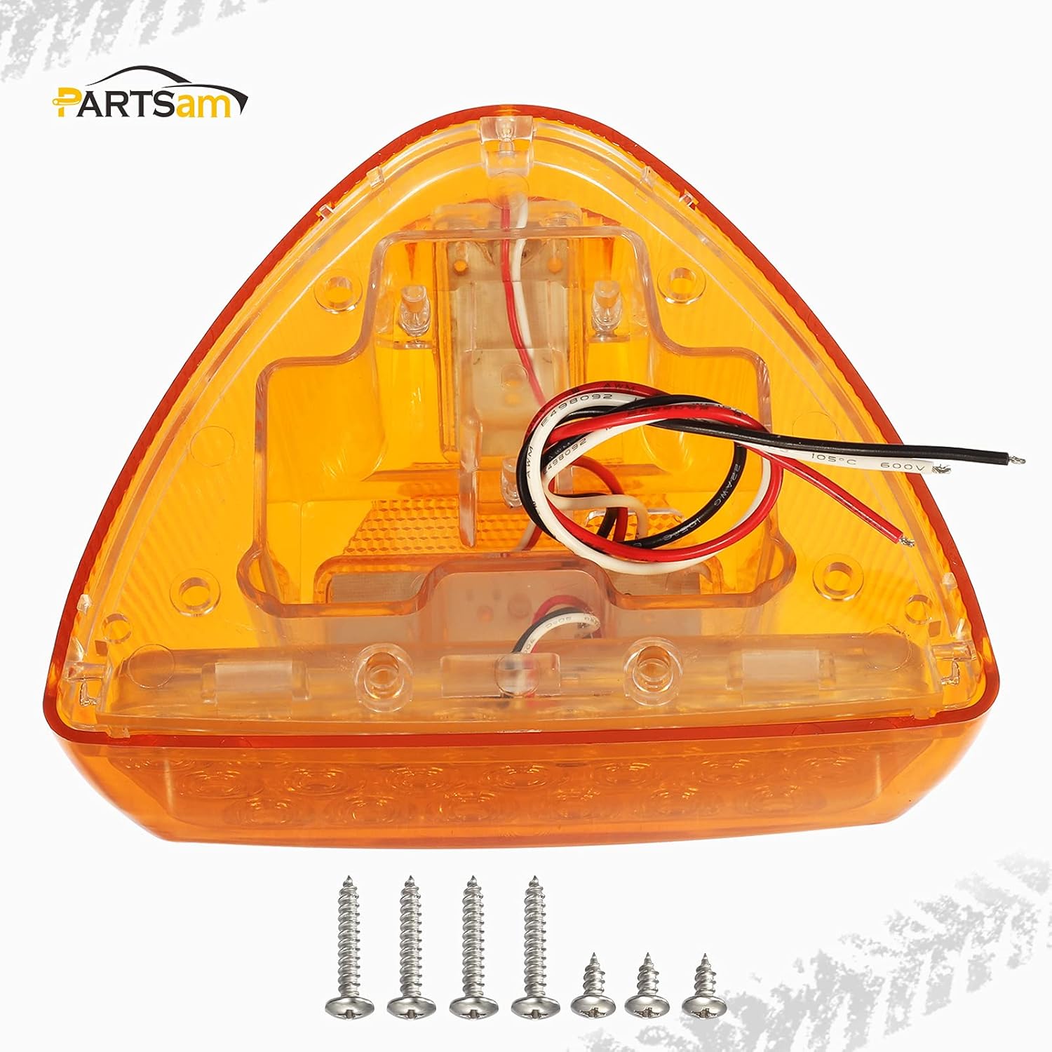Partsam 2Pcs Amber 31 LED Headlight Turn Signal Front Park Light with 3 Wires Replacement for Peterbilt 379 359 357 365 378, Sealed Waterpoof
