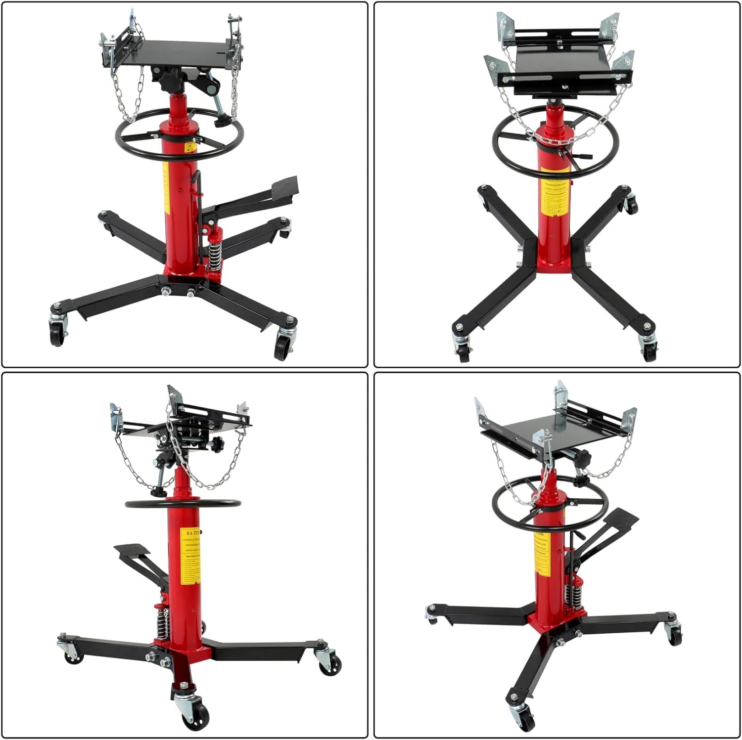 findmall 2-Stage Hydraulic Transmission Jack 1322LBS Capacity 360° Swivel Casters Heavy-Duty Auto Repair Lifting Tool