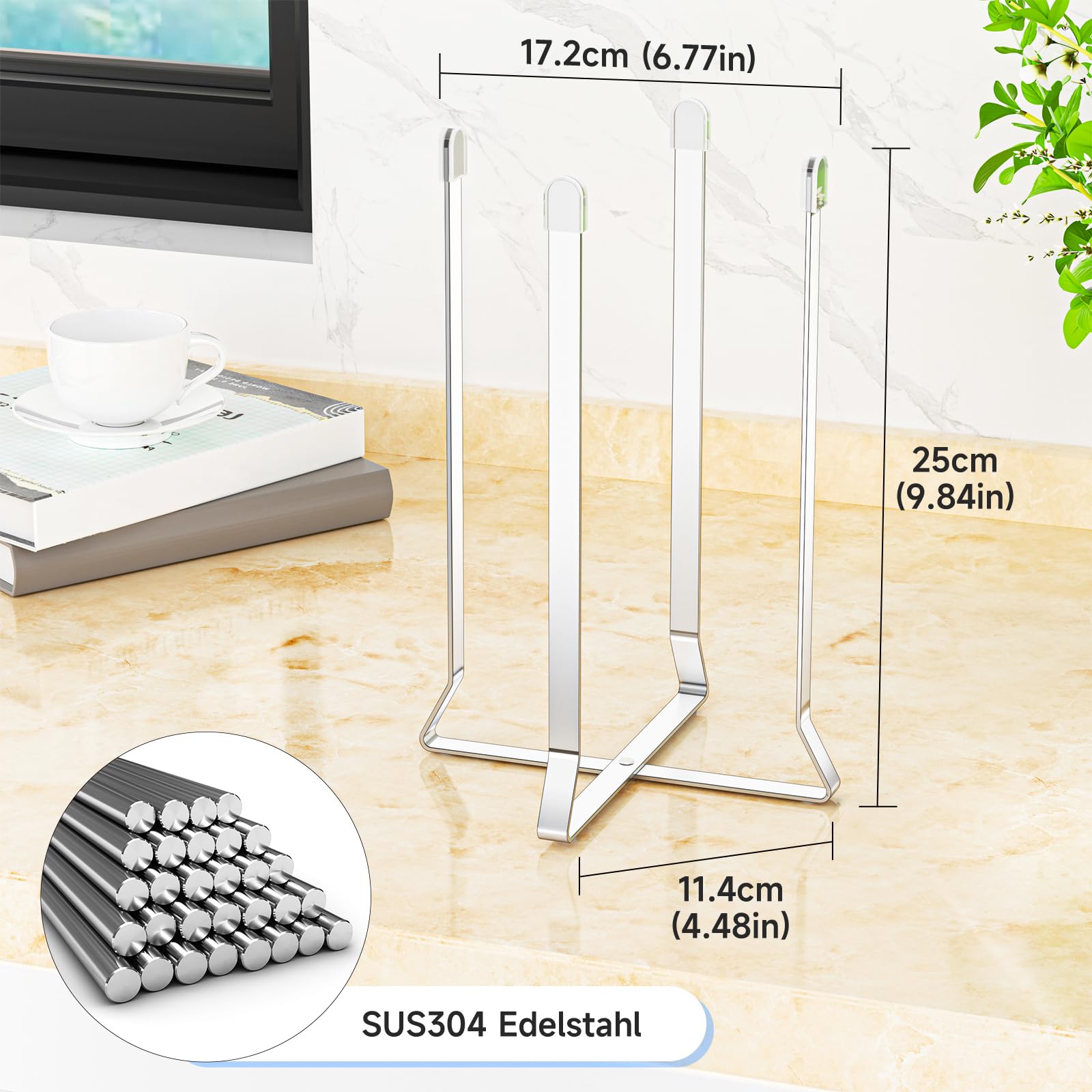 LOXSUN Water Bottle Drying Rack, Baby Bottle Drainer Rack, Stainless Steel Bottles Drying Rack, Collapsible Cup Dryer Rack - Image 2