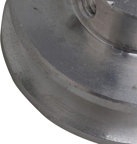 Miniatura 5 de CNBTR 1.2x0.6x0.3 in aleación de aluminio de plata 0.3 in fijo sola rueda de polea en forma de V de orificio único para eje de motor 0.1-0.2 in PU