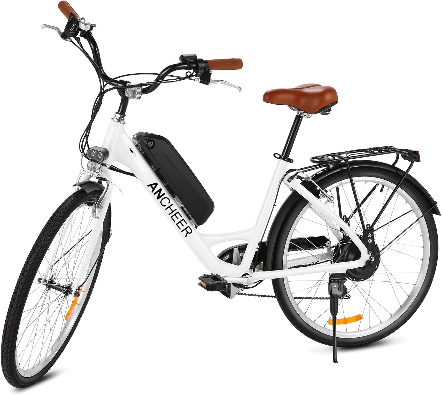 ANCHEER Electric Bike for Adults, 500Wh EBike, Bicicleta Eléctrica para Adultos, Removable Battery, E Bike, 26″ Commuter Electric Bicycles, 7-Speed, Rear Rack ANCHEER Electric Bike for Adults, 500Wh EBike, Bicicleta Eléctrica para Adultos, Removable Battery, E Bike, 26″ Commuter Electric Bicycles, 7-Speed, Rear Rack