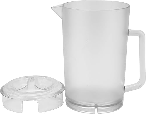 Vista 5 de GET - Jarra de plástico texturizada, resistente a los arañazos con tapa, 64 onzas, sin bisfenol A, P-3064-1-CL-EC