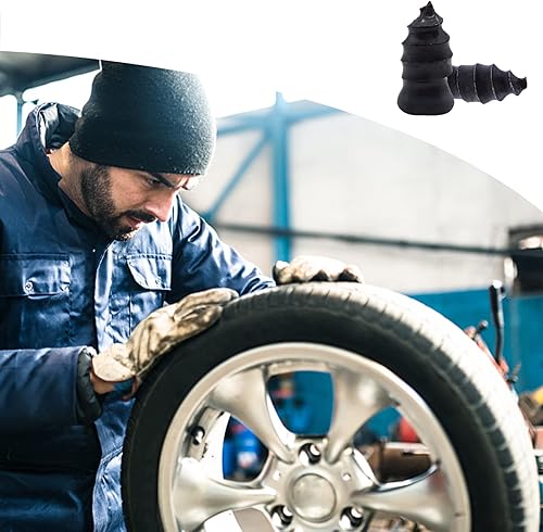 Miniatura 6 de 20 piezas de clavos de goma para reparación de neumáticos, tornillo de reparación de neumáticos de coche en clavos de tapón de goma, clavos de