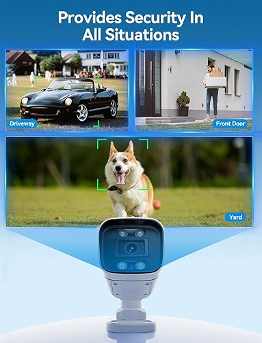 Miniatura 7 de FOSCAM Cámaras de seguridad 3K 5MP inalámbricas para exteriores, cámara de vigilancia WiFi de 5 GHz y 2.4 GHz para seguridad del hogar exterior, FoV