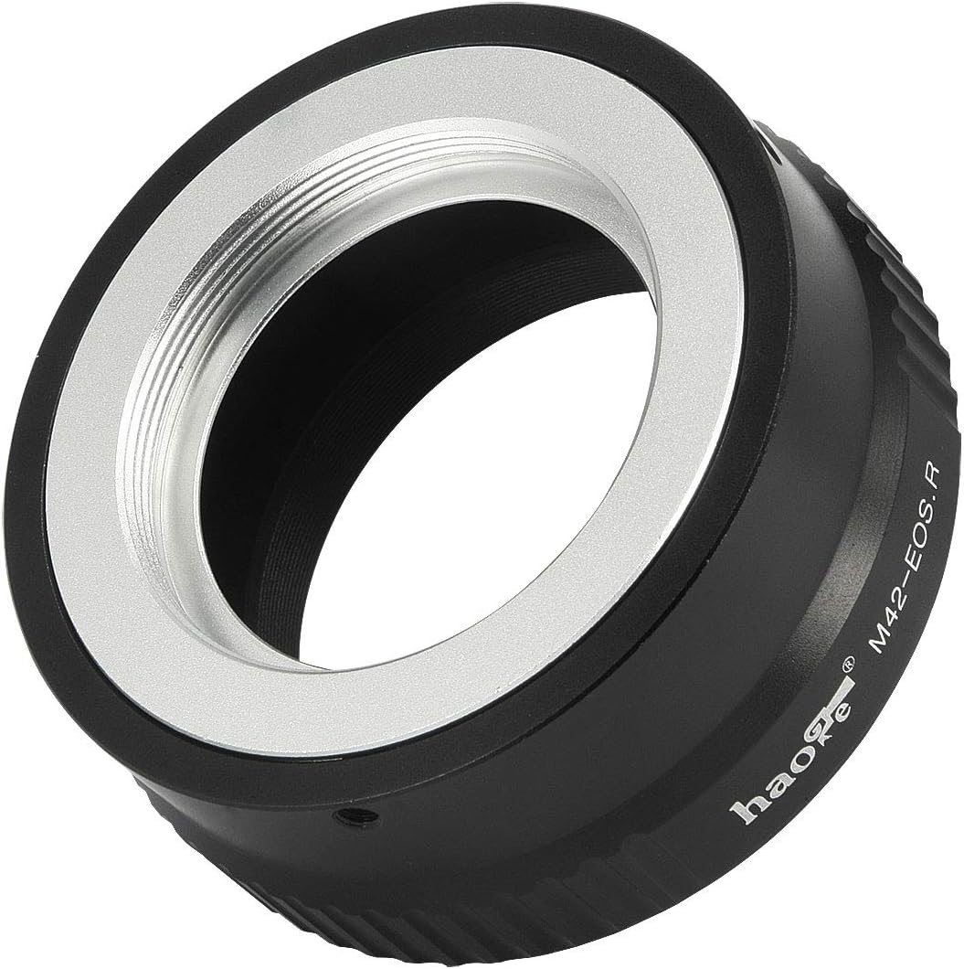 Haoge Manual Lens Mount Adapter for M42 42mm Screw Mount Lens to Canon RF Mount Camera Such as Canon EOS R
