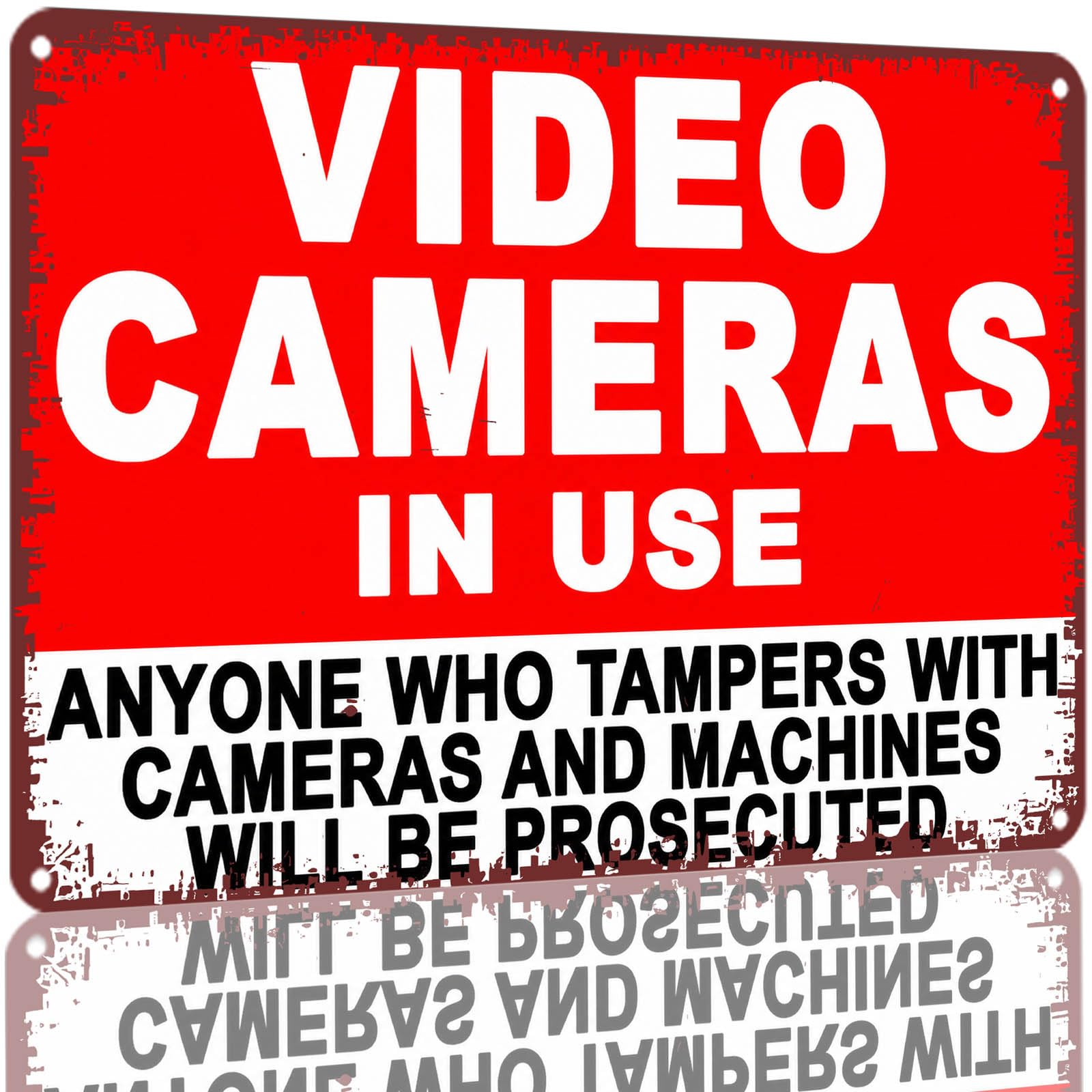 Kwqdozf As Pic Video Cameras In Use Warning Sign 8X12 Inch Aluminum Metal Tin Sign For Pro