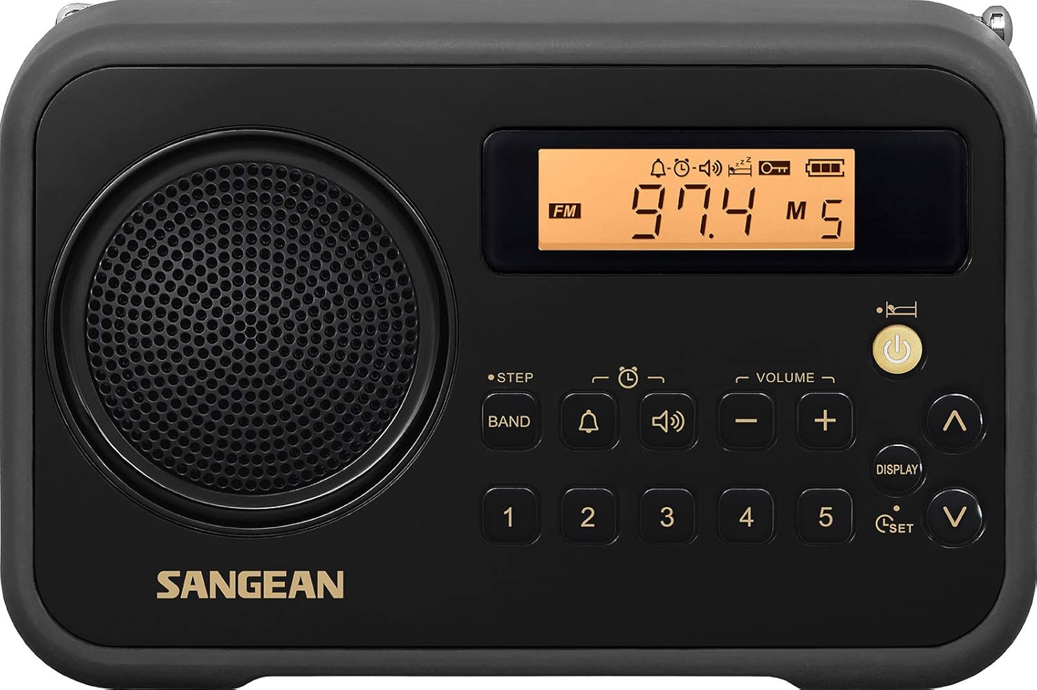 Sangean SG-104 AM/FM Stereo Digital Tuning Portable Receiver (Black) (PR-D18BK)