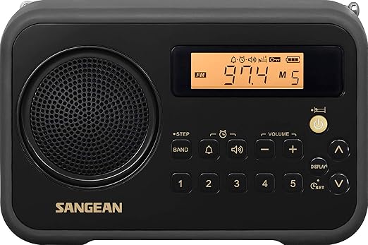 Sangean SG-104 AM/FM Stereo Digital Tuning Portable Receiver (Black) (PR-D18BK)