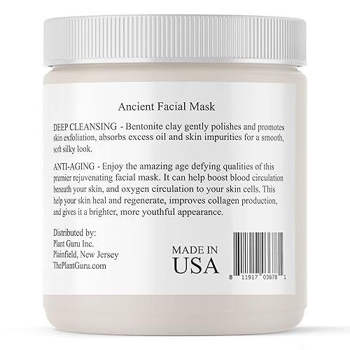 Miniatura 3 de Plant Guru Arcilla curativa india de 1 libra, polvo de arcilla de bentonita de calcio 100% natural, mascarilla facial y corporal de limpieza
