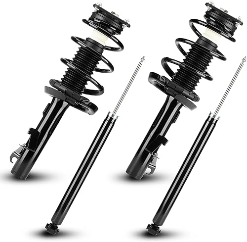 4 amortiguadores completos delanteros y traseros con resorte helicoidal para Mazda 5 2006-2010, Mazda 3 2004-2009, reemplazo 172263 172264 343412