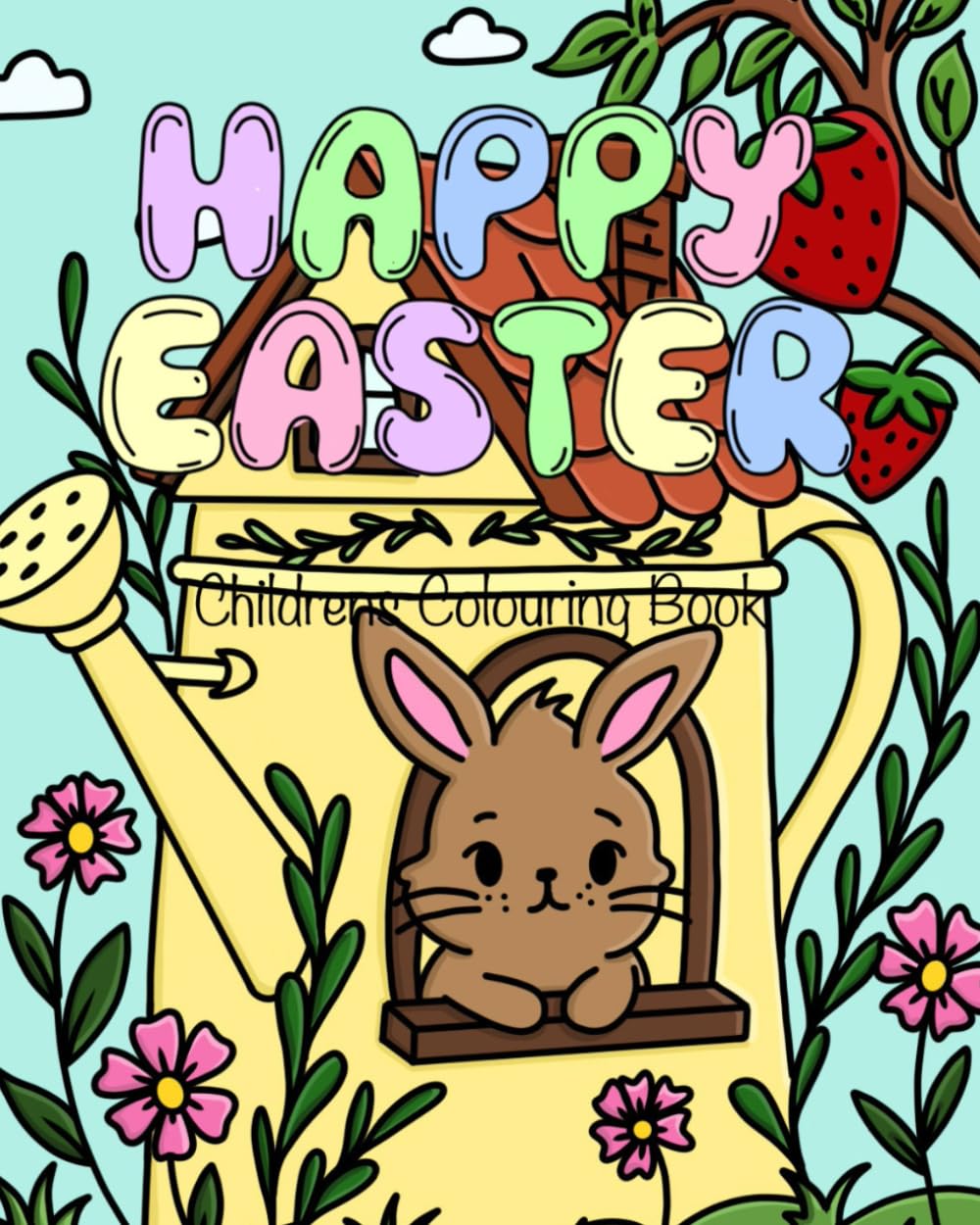 Happy Easter , Children’s Colouring Book!