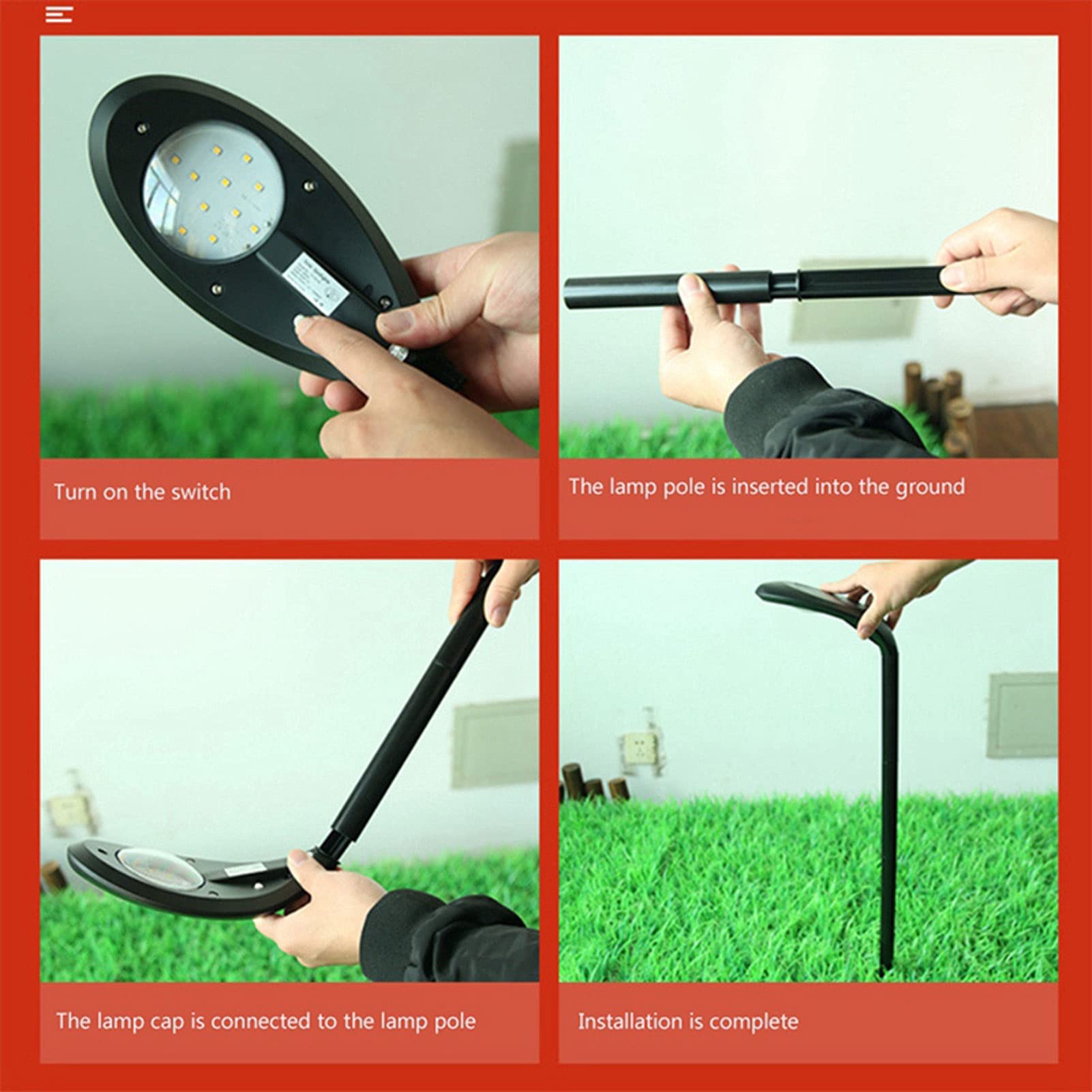 Solar-Wegeleuchten for den Außenbereich, wasserdichte solarbetriebene Wandleuchte, Landschaftsbeleuchtung, automatisches EIN-/Ausschalten for Gartenweg, Hof, Terrasse, Gehweg, Auffahrt Lampen (