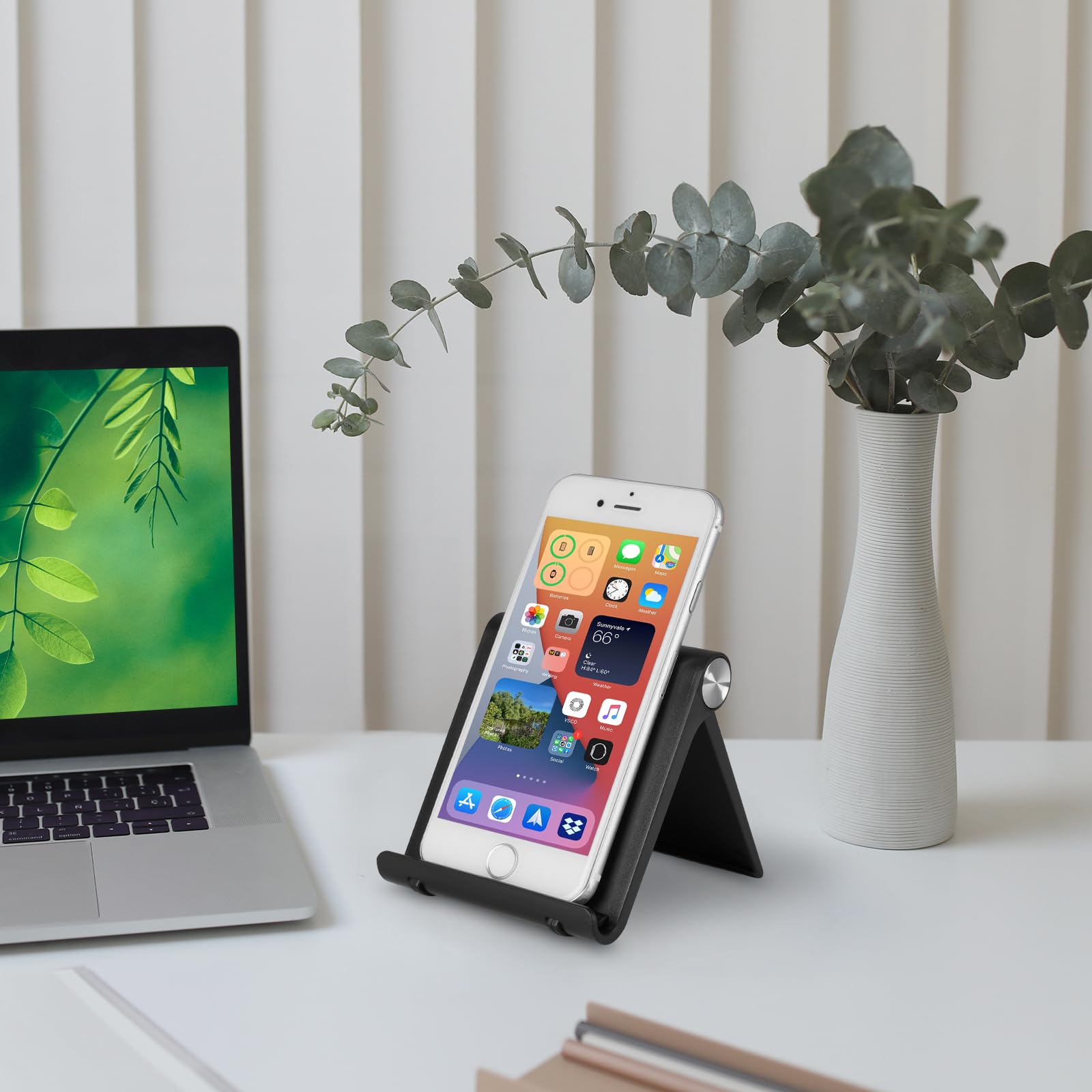 3 Supporti Per Cellulare E Tablet Pieghevoli - Regolabili 0-110°, Universali, Per Tavolo E Scrivania - Foto 7