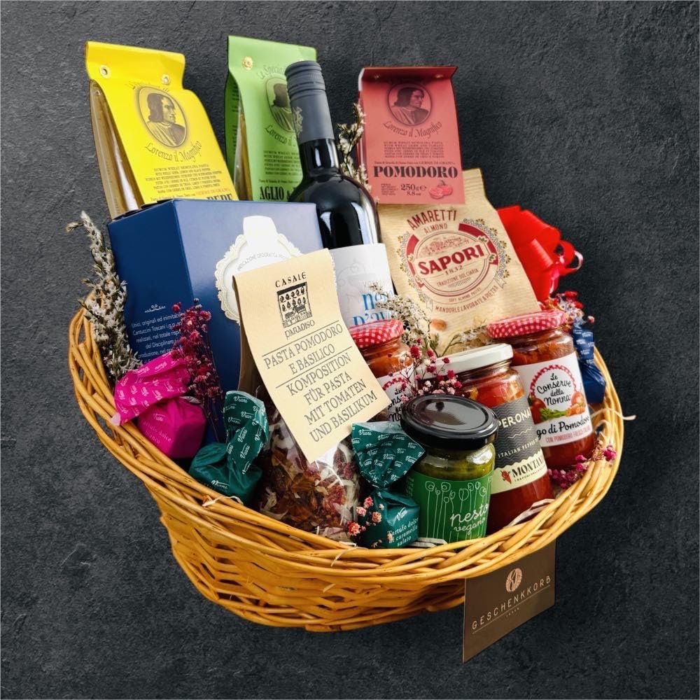 Alles Pasta | Geschenkkorb für Pasta-Liebhaber | Hochwertiger Präsentkorb für Frauen und Männer