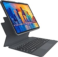 Vista 12 de ZAGG Pro Keys - Funda desmontable y teclado inalámbrico para Apple iPad de 10.2 pulgadas (Gen 9, 8, 7) - Emparejamiento Bluetooth, teclas