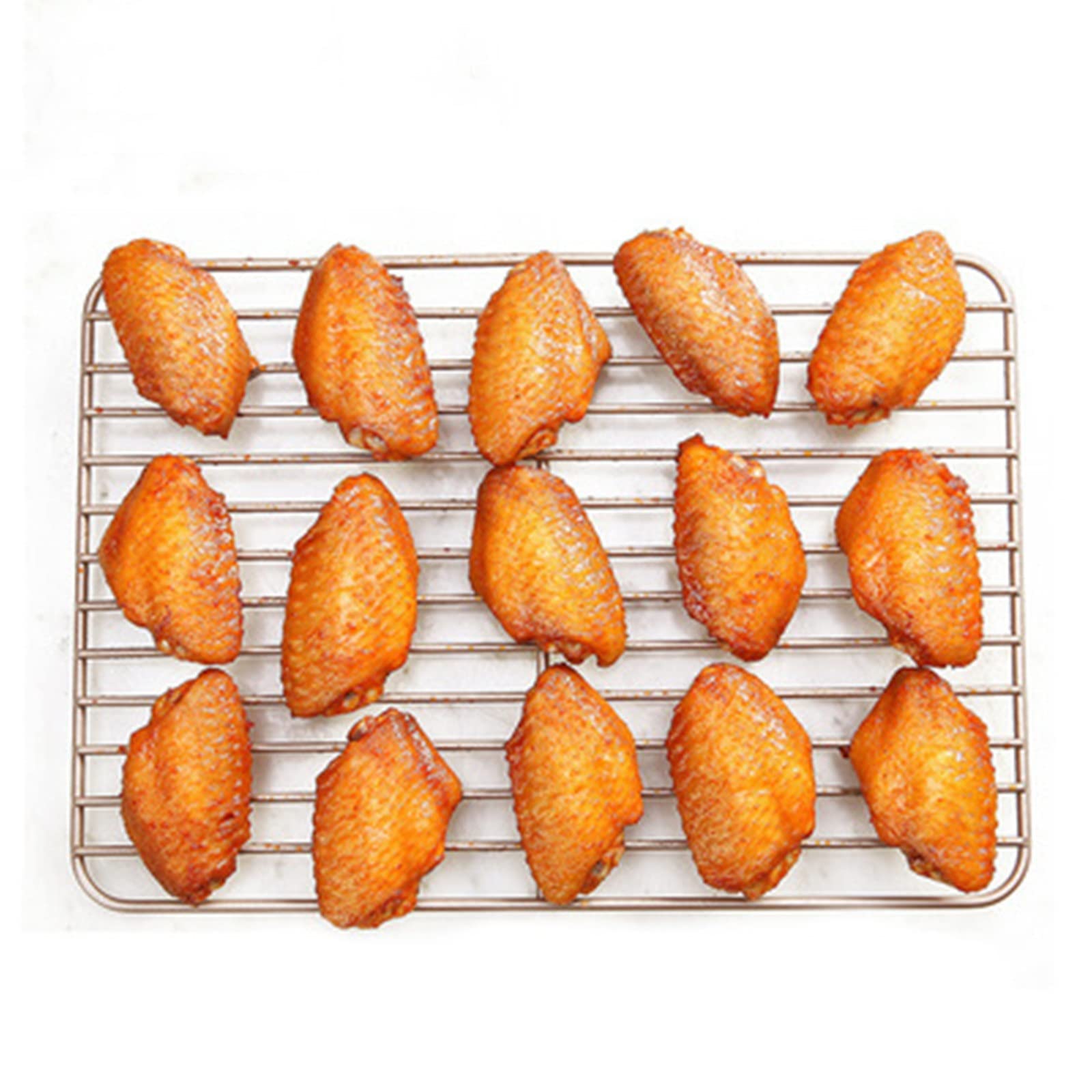 Plateau de Refroidissement pour gâteau Filet de Refroidissement Filet de Refroidissement Grille de Refroidissement pour Pain à gâteau (Couleur : Or, Taille : Taille Unique)