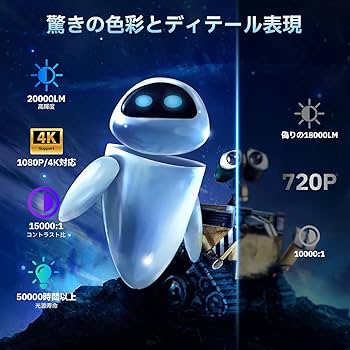 Amazon.co.jp: Maypug プロジェクター 家庭用 小型【Android TV・APP
