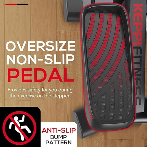 Miniatura 7 de KeppiFitness Steppers para hacer ejercicio en casa, mini máquina de escaleras, con capacidad máxima de 350 libras, mini stepper con bandas de