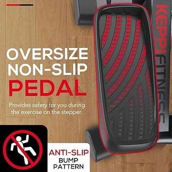 Keppi Fitness Stair Stepper, Steppers for Exercise at Home, Stepper with 2 Pairs of Resistance Bands for Efficient Cardio - Fitstep Series