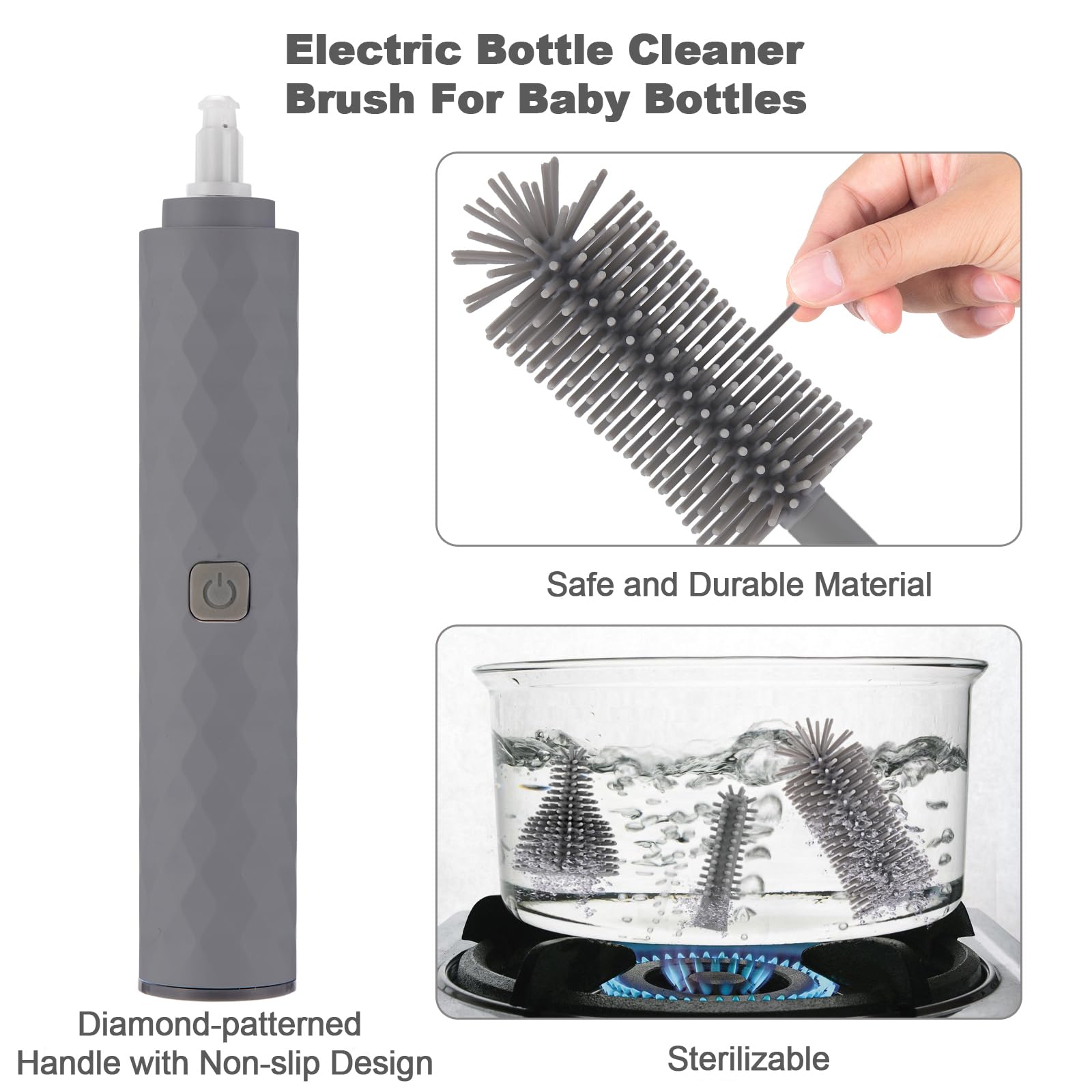 Electric Bottle Brush Cleaner - Keep Bottles Sparkling -4