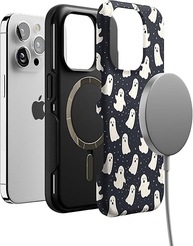 Vista 881 de Casely Funda para iPhone 15 Pro Jardín Secreto Flores mixtas Funda atrevida Compatible con MagSafe y botón de acción Jardín Secreto Floral