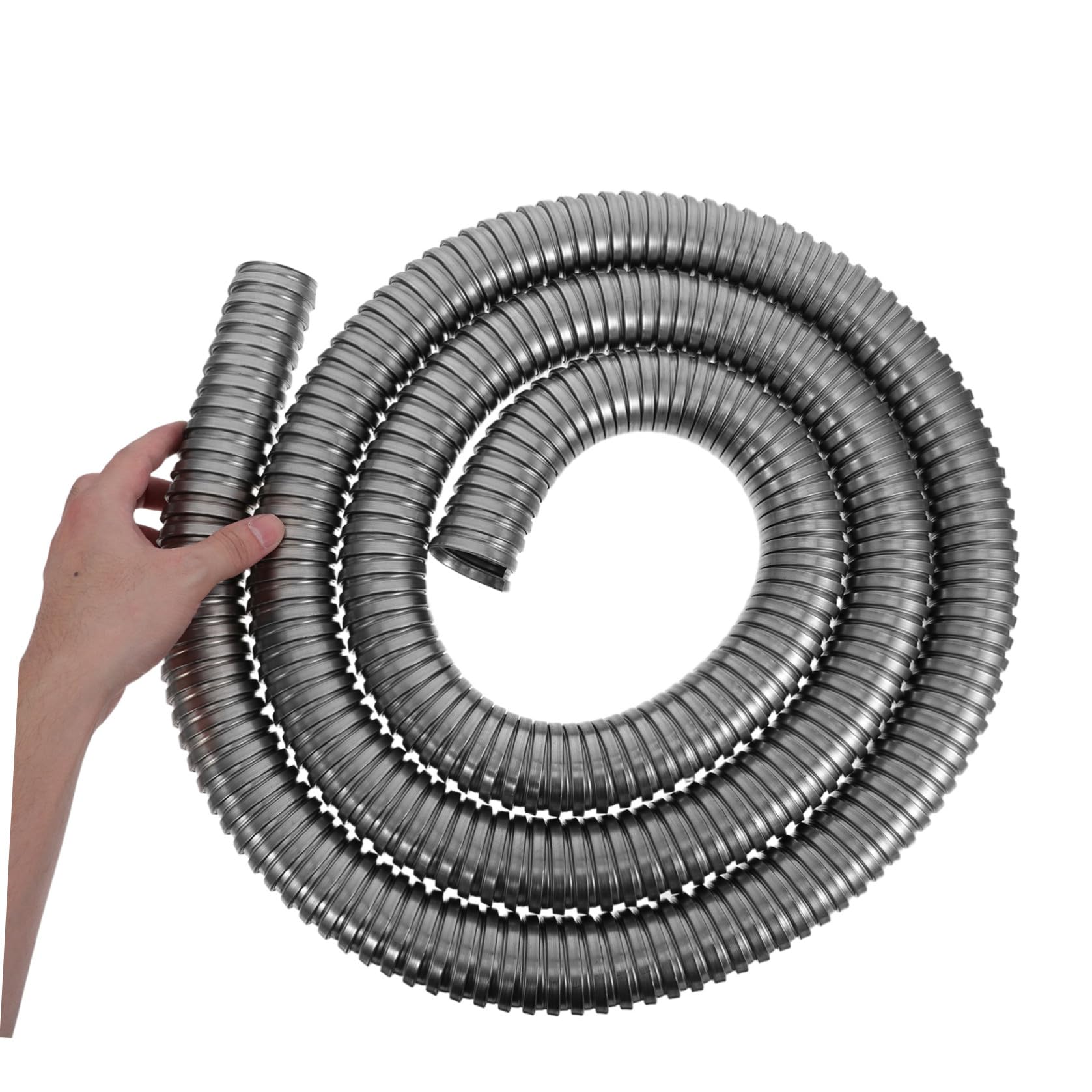 Healvian Tubo Corrugato in Acciaio Inox 304 Resistente alla Ruggine per Protezione Cavi Elettrici, Flessibile e Versatile, per Impianti Esterni e Cablaggi Industriali