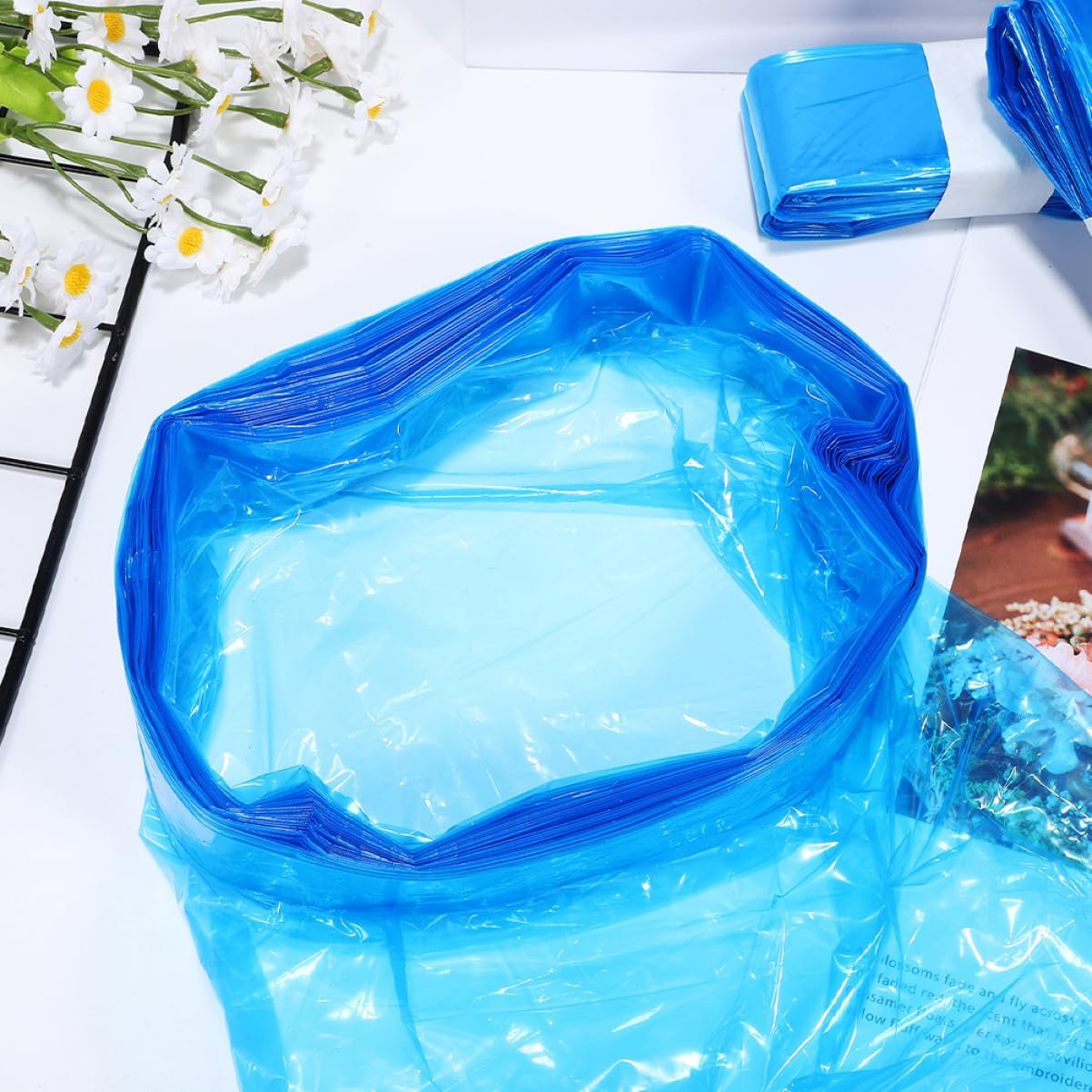 10pcs Diaper Pail Replacement Bags Pe for Diaper Disposal Spacious Design for Easy Handling Compatible Pails Convenient Reusable