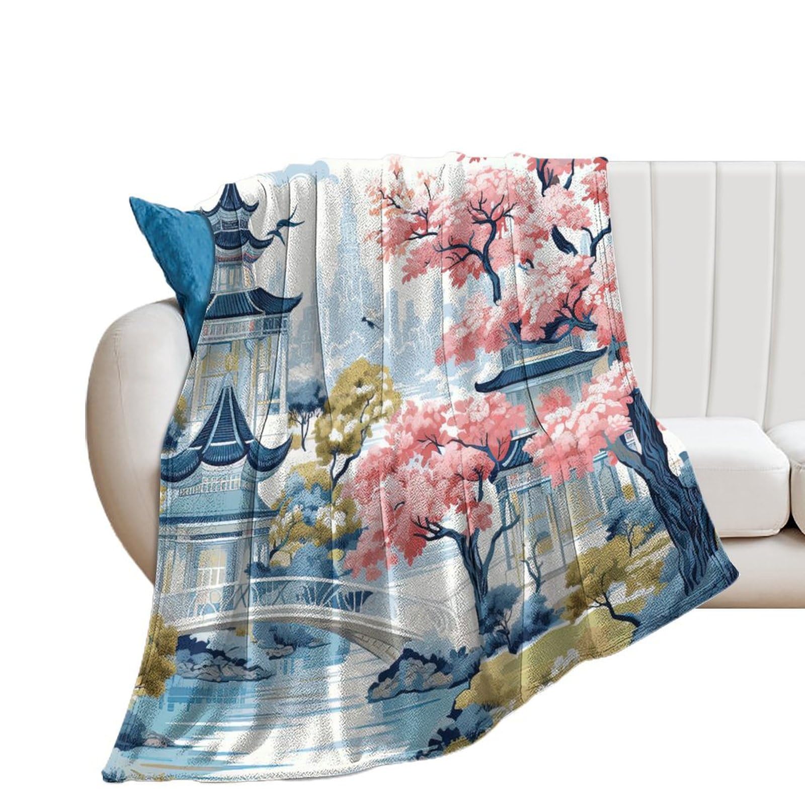 Couverture flanelle asiatique contre le froid au lit et bureau