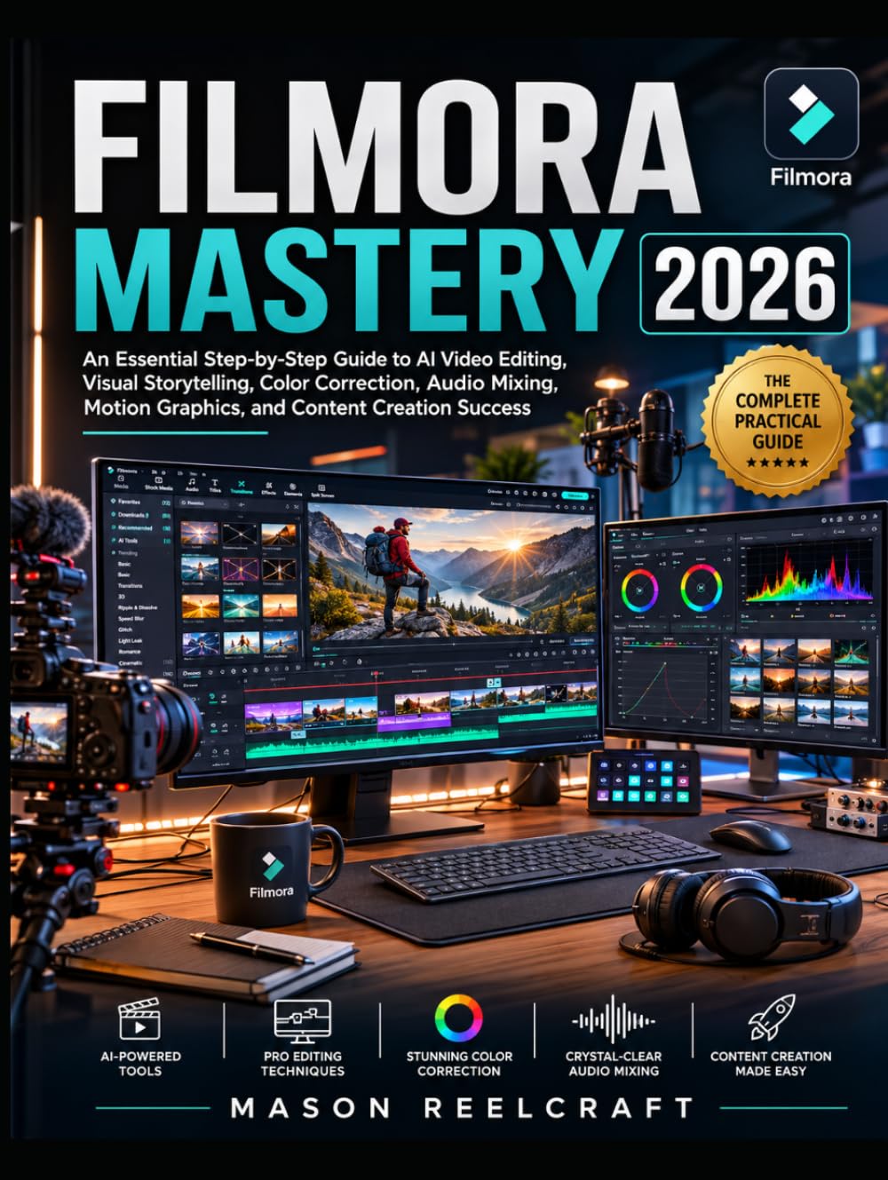 Filmora Mastery 2026: An Essential Step-by-Step Guide to AI Video Editing, Visual Storytelling, Color Correction, Audio Mixing, Motion Graphics, and Content Creation Success