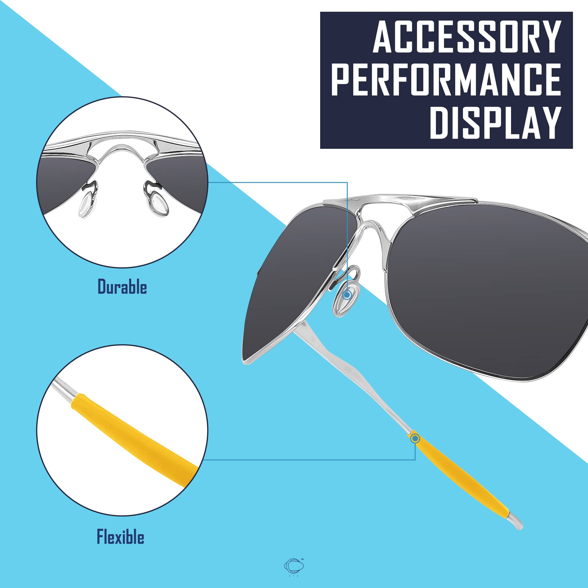 SAUCER Kit di ricambio per naselli e gommini per occhiali da sole Oakley Crosshair 1.0 (2005)