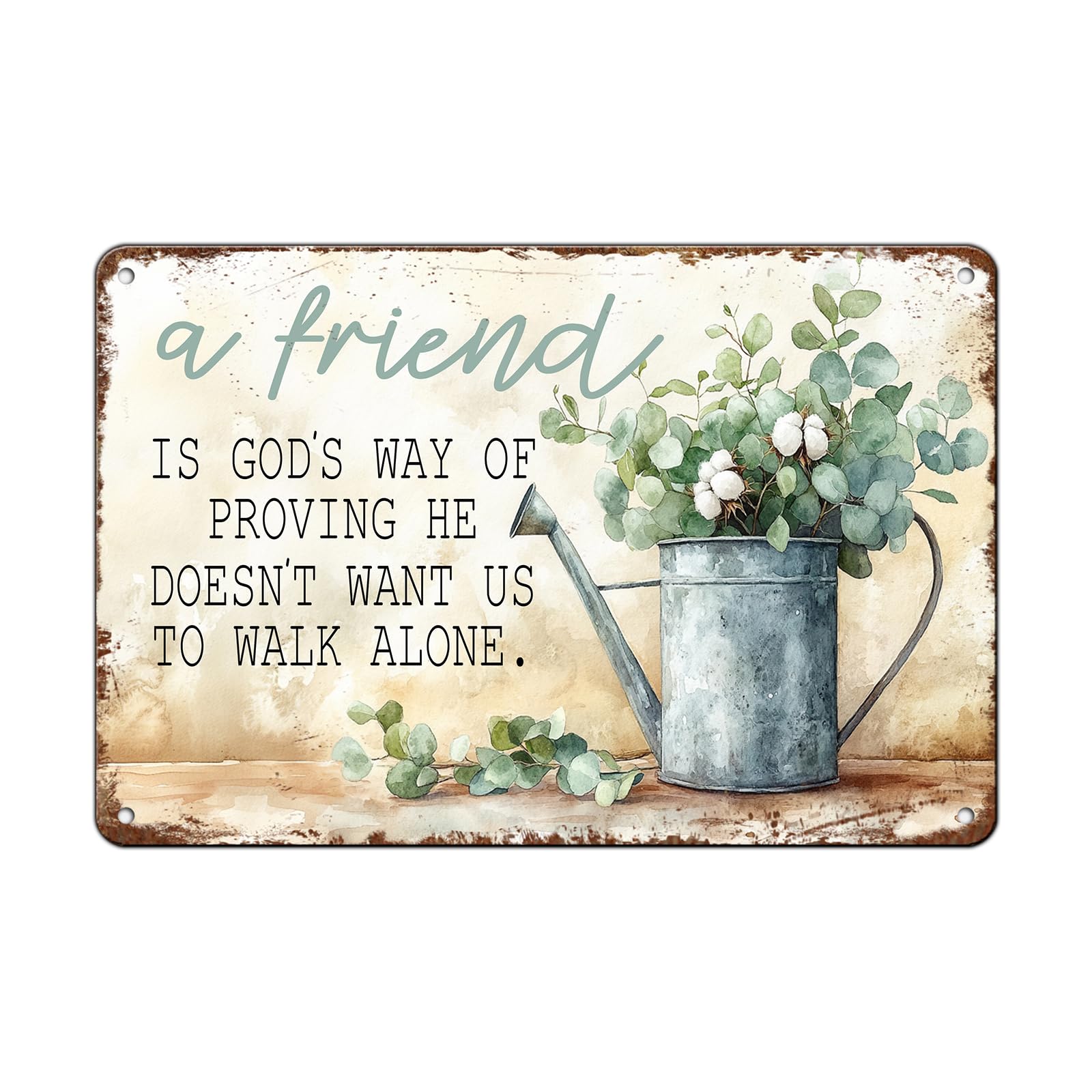 peiyeety Metal Sign Is God's Way Of Proving He Doesn't Want Us To Walk Alone Vintage Signs Rerto Alumium for Gardening Home Bar Office Outdoor Yard Wall Decor 8x12 Inch
