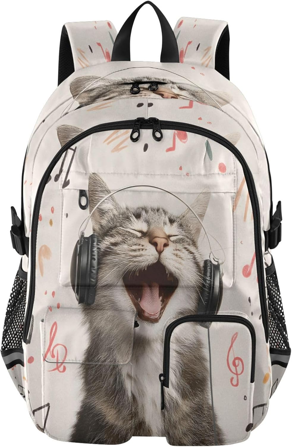 ALAZA Music Notes Cat Laptop Backpacks